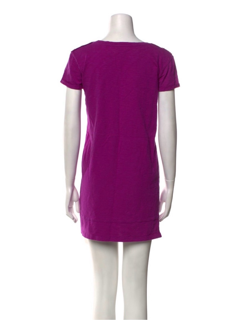 Nicole Miller Purple Crewneck mini T-Shirt Dress - Picture 3 of 3